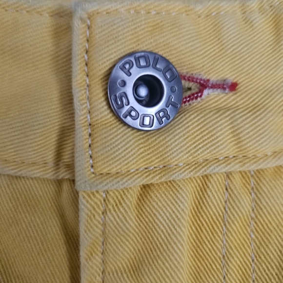 Polo Ralph Lauren Relaxed Straight Yellow Twill Pant Tag Size 32x32 (32x29) - Picture 5 of 12